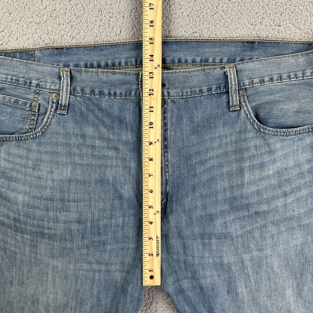 Levi's 569 Loose Straight Jeans Men 44x30 Blue Whiskered Light Wash Workwear